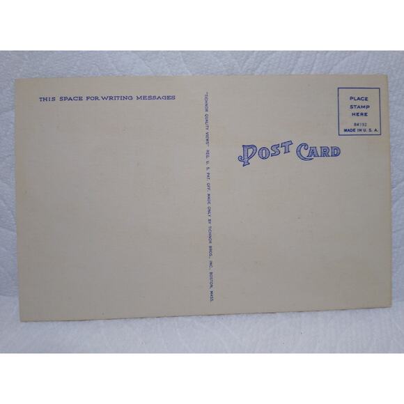 Greetings From Concord New Hampshire Large Big Letter Postcard Linen Tichnor - Picture 2 of 2